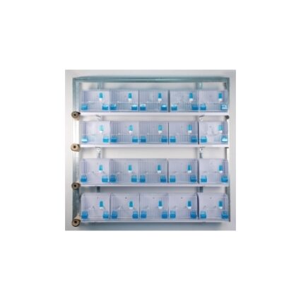 20 jaulas 45x30x36h (5 columnas y 4 filas)