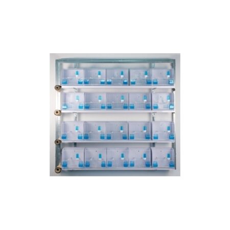 20 jaulas 45x30x36h (5 columnas y 4 filas)