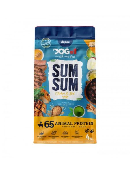 SUMSUM Light -Senior 4 kg Comida para perros baja en grasa con Pollo y Ternera